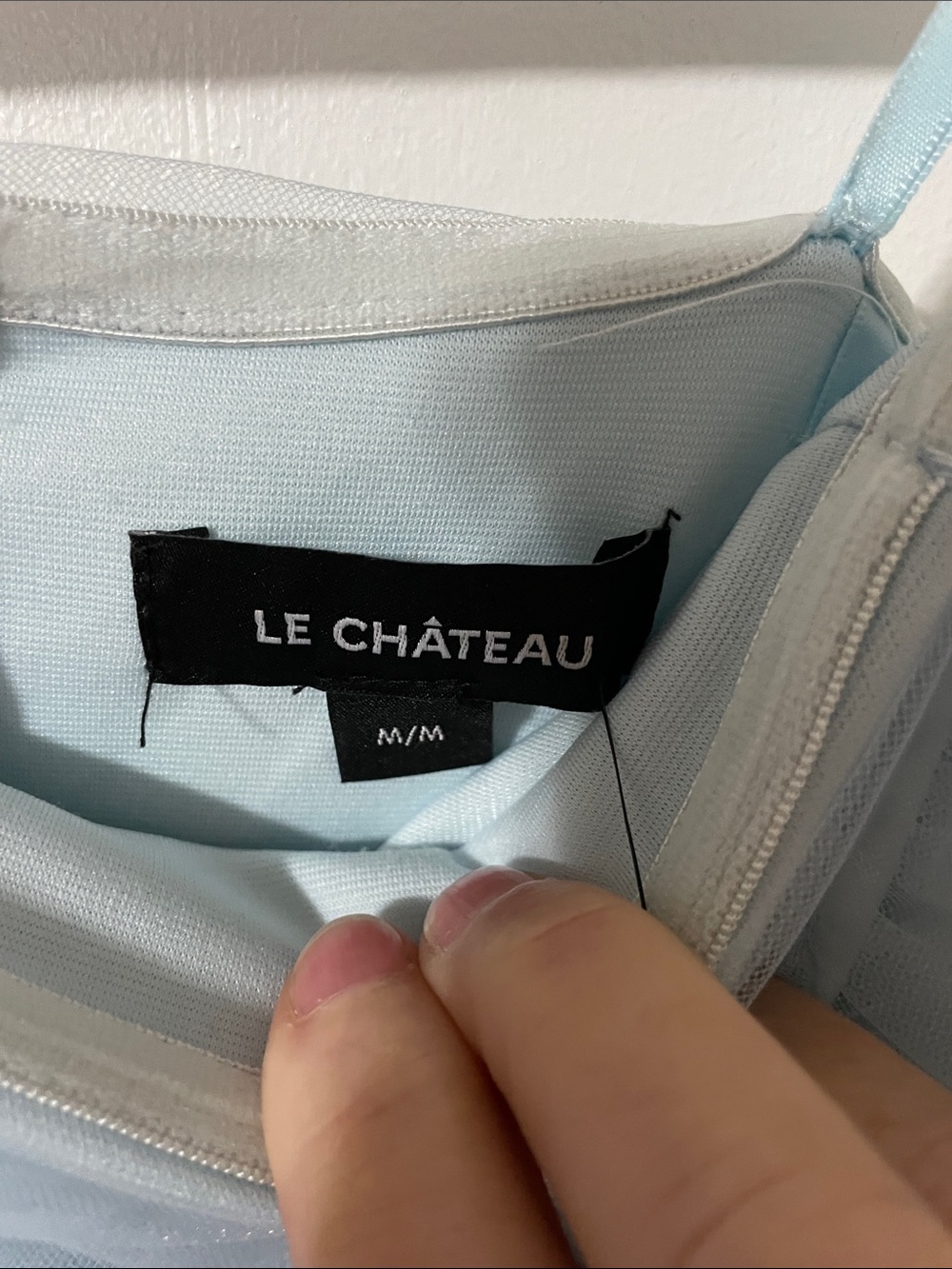 Nwt’s Le Chateau Strapless Light Blue Gown Size Medium - Picture 7 of 10